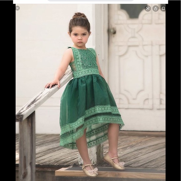 NWT Trish Scully emerald delphine high low dress - Picture 1 of 7